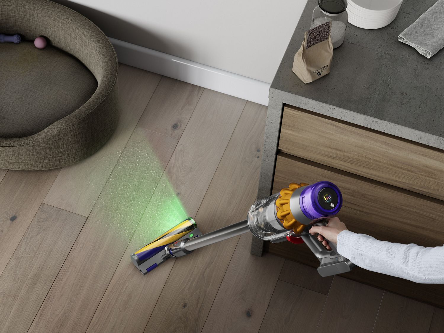 Dyson V15 Detect laser light showing up dust